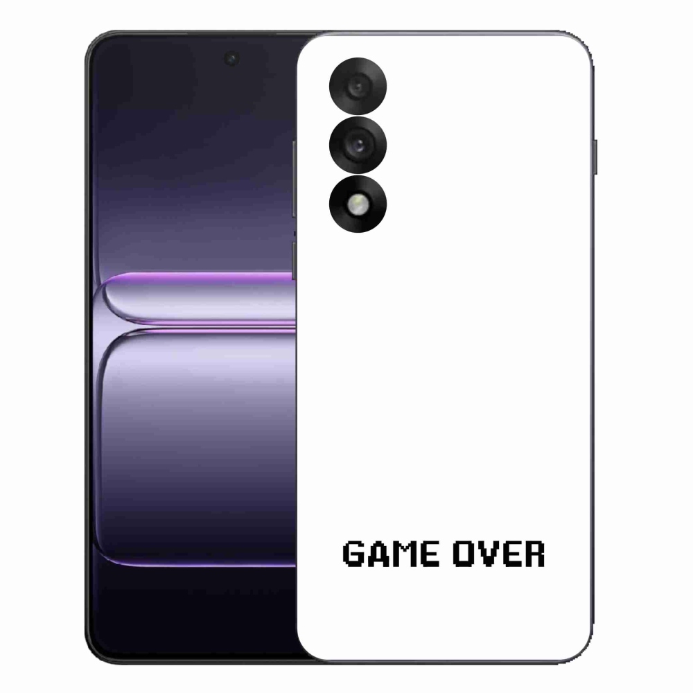 Gélový kryt mmCase na One Plus Nord 5 - game over biele pozadie