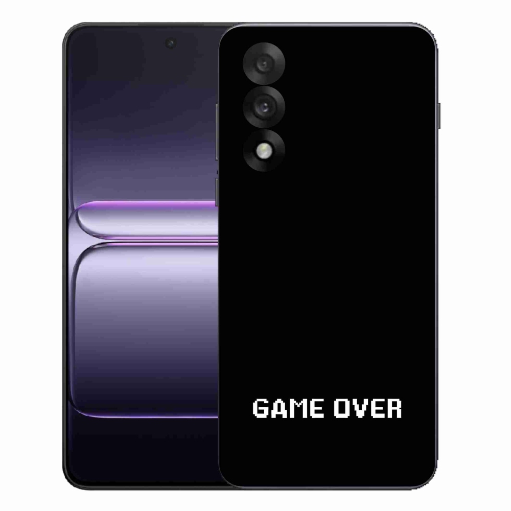 Gélový kryt mmCase na One Plus Nord 5 - game over čierne pozadie