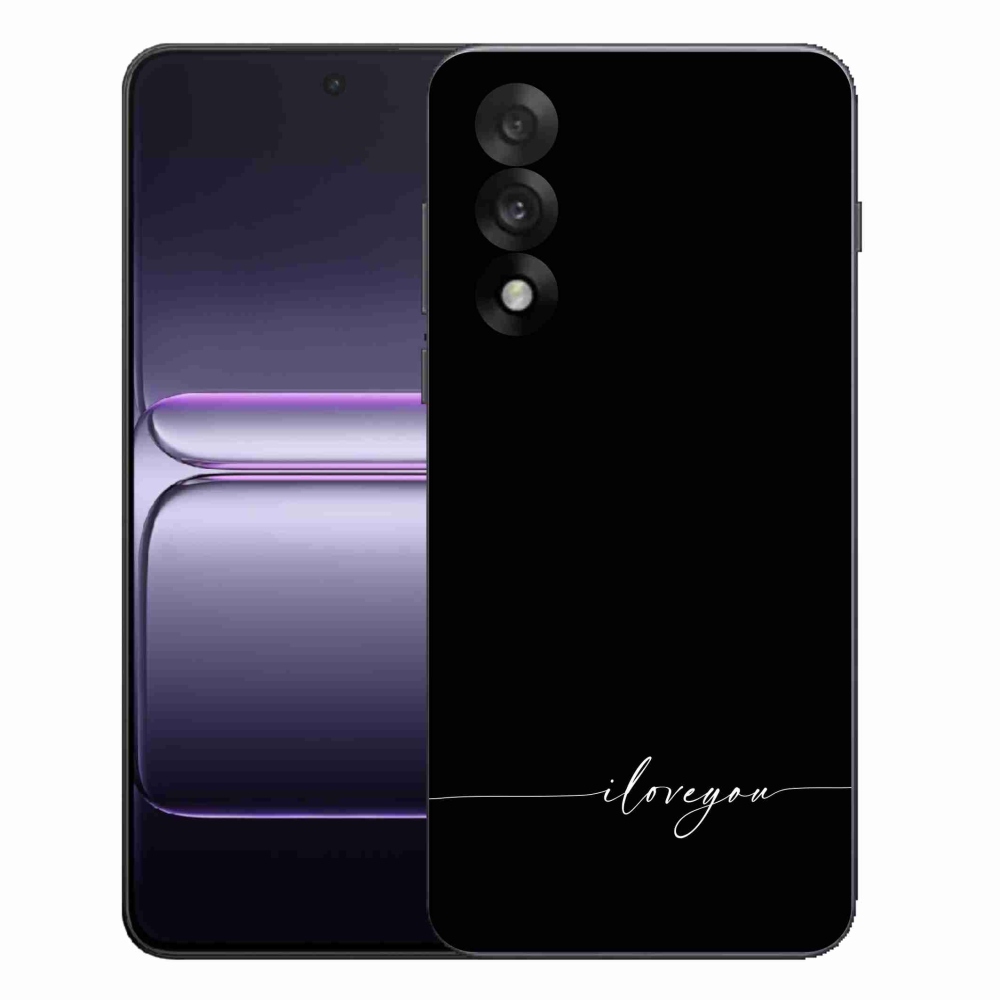 Gélový kryt mmCase na One Plus Nord 5 - I love you čierne pozadie