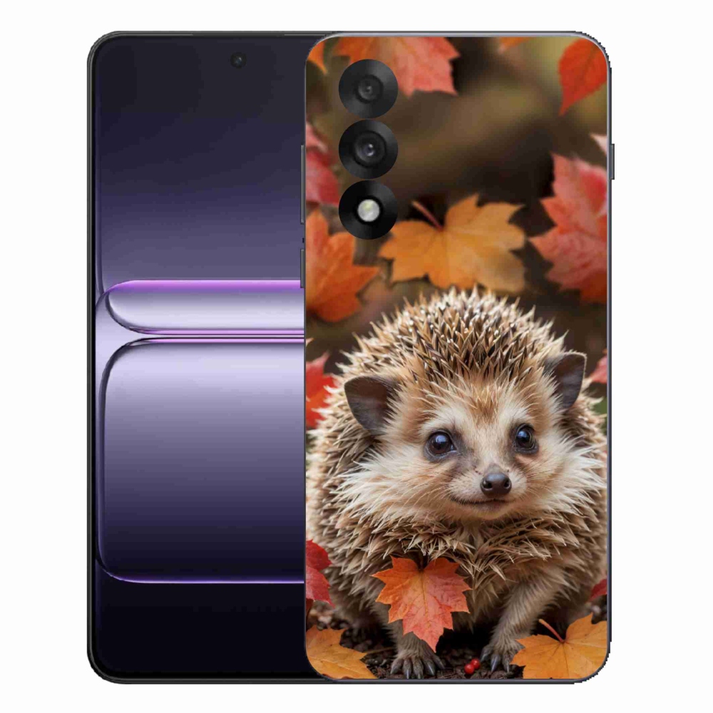 Gélový kryt mmCase na One Plus Nord 5 - ježko v lístii