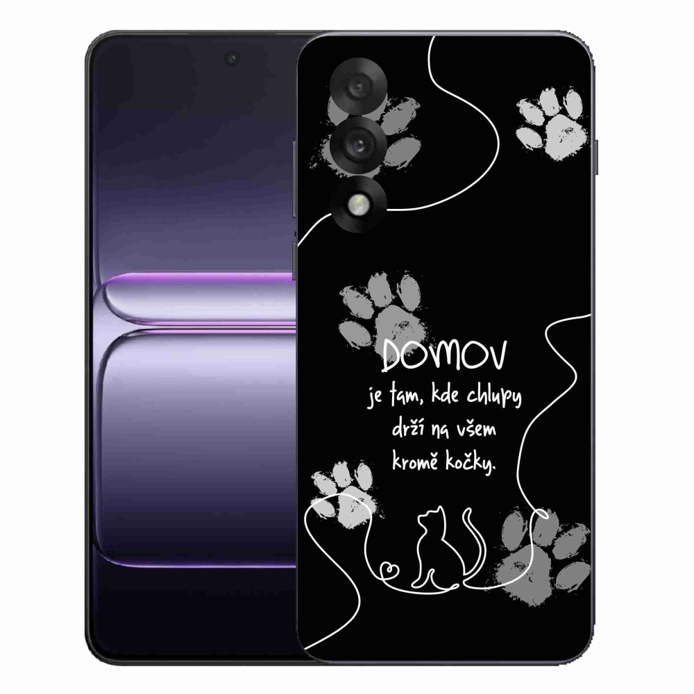 Gélový kryt mmCase na One Plus Nord 5 - mačacie motív čierne pozadie