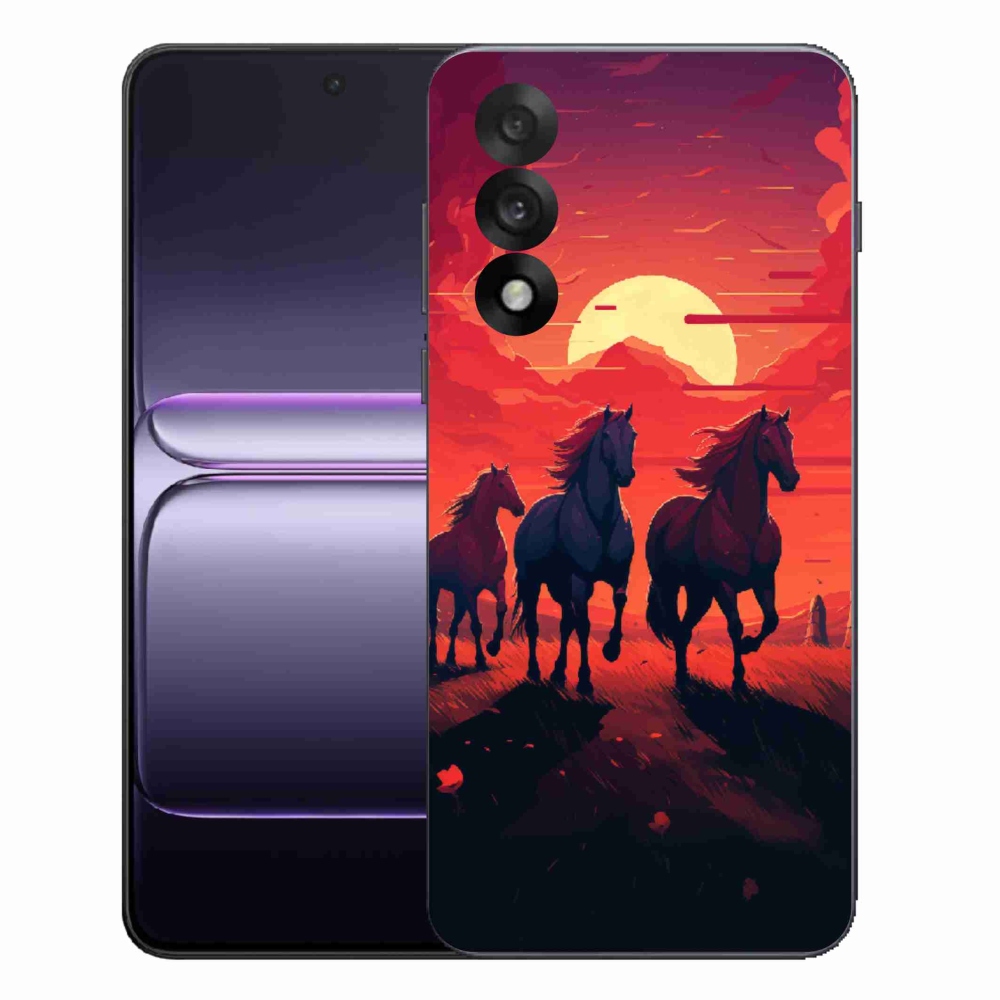 Gélový kryt mmCase na One Plus Nord 5 - kone a západ slnka