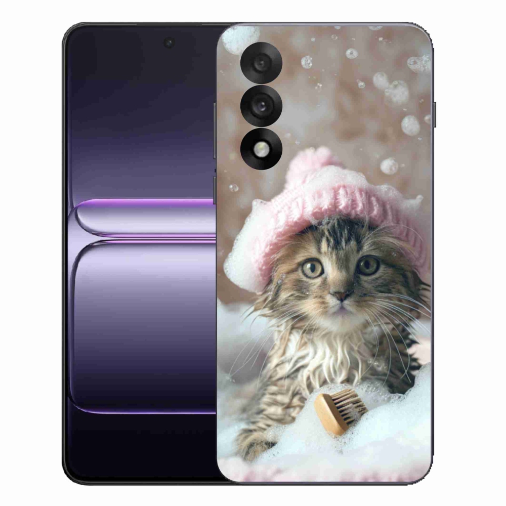 Gélový kryt mmCase na One Plus Nord 5 - mačiatko a kúpeľ