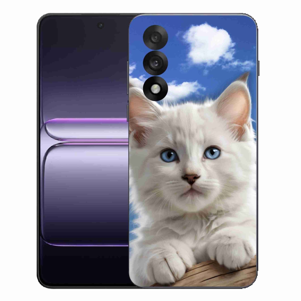 Gélový kryt mmCase na One Plus Nord 5 - mačiatko a oblaky