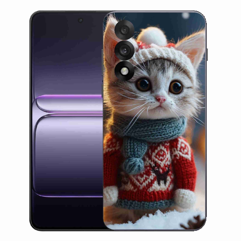 Gélový kryt mmCase na One Plus Nord 5 - mačiatko vo svetri