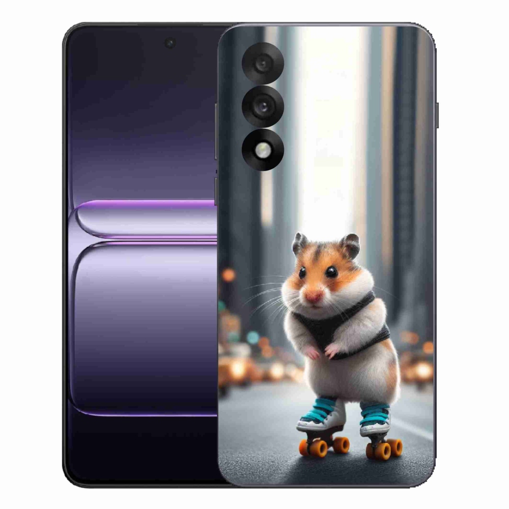 Gélový kryt mmCase na One Plus Nord 5 - škrečok na korčuliach