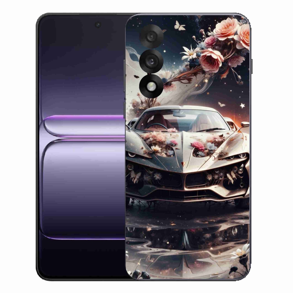 Gélový kryt mmCase na One Plus Nord 5 - kvetinové športové vozidlo