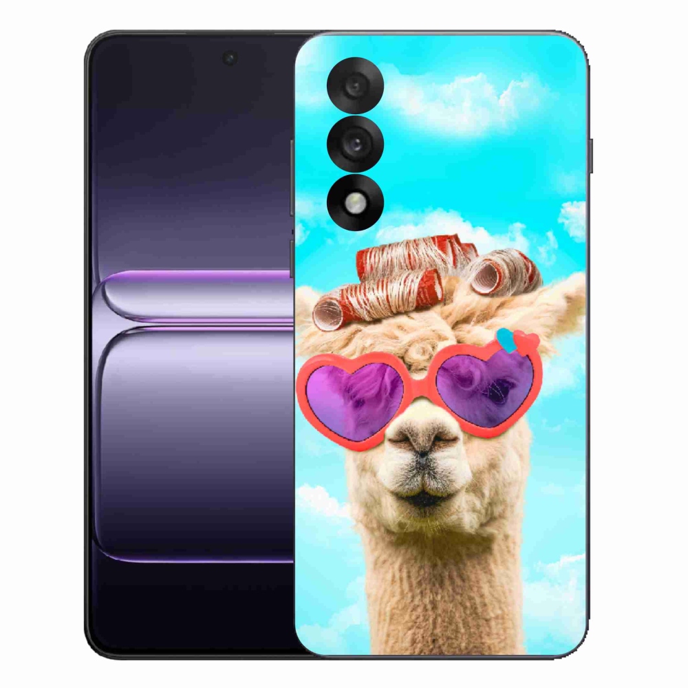 Gélový kryt mmCase na One Plus Nord 5 - lama s okuliarmi