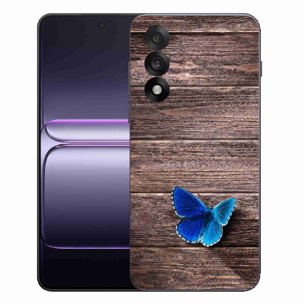 Gélový kryt mmCase na One Plus Nord 5 - modrý motýľ 1