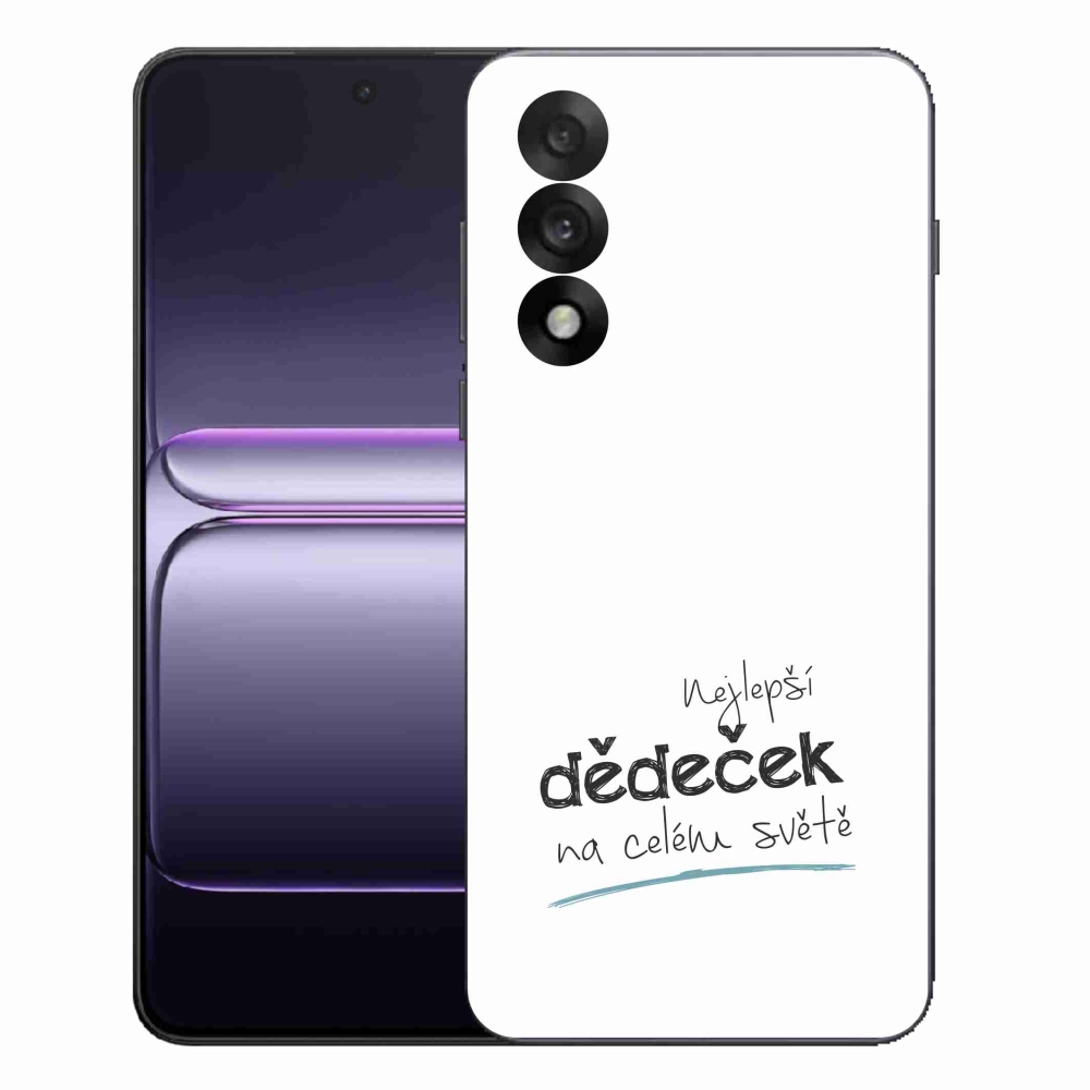 Gélový kryt mmCase na One Plus Nord 5 - najlepší dedko 3 biele pozadie