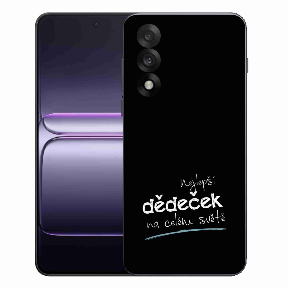 Gélový kryt mmCase na One Plus Nord 5 - najlepší dedko 3 čierne pozadie