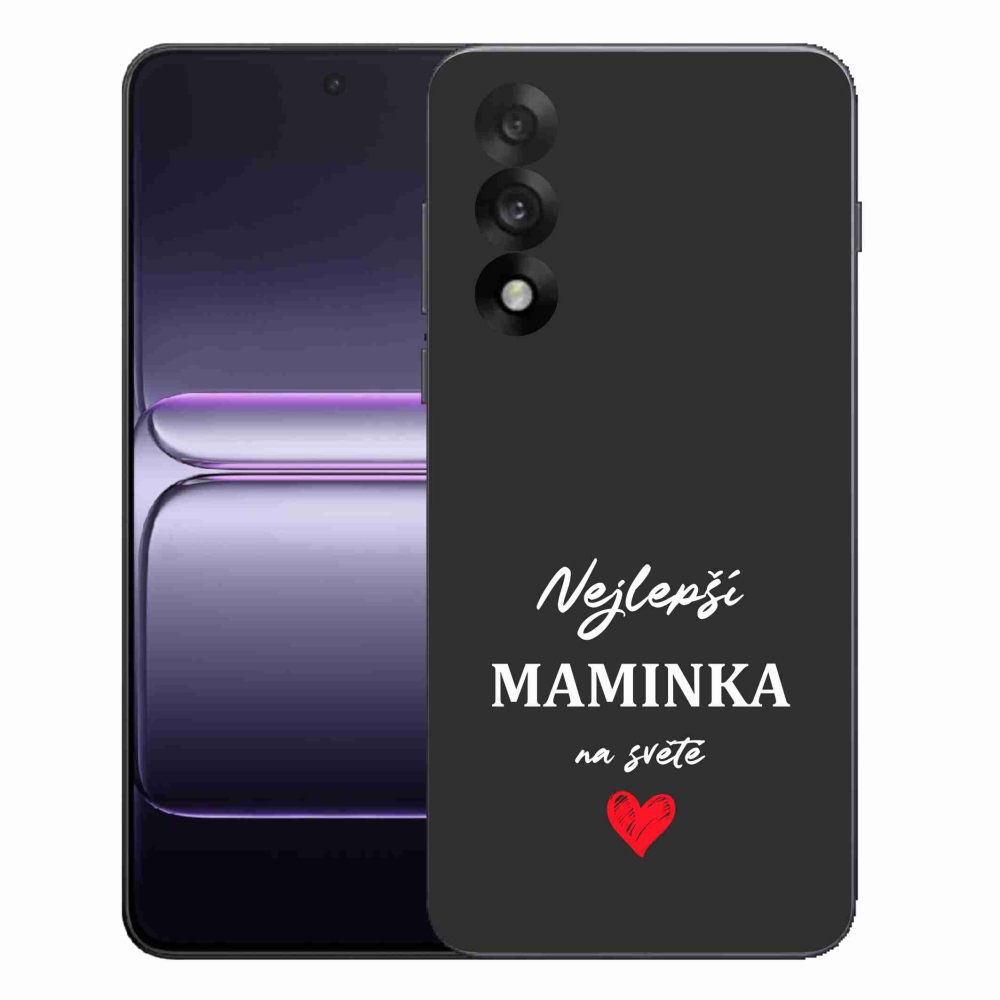 Gélový kryt mmCase na One Plus Nord 5 - najlepšia mamička 1 čierne pozadie