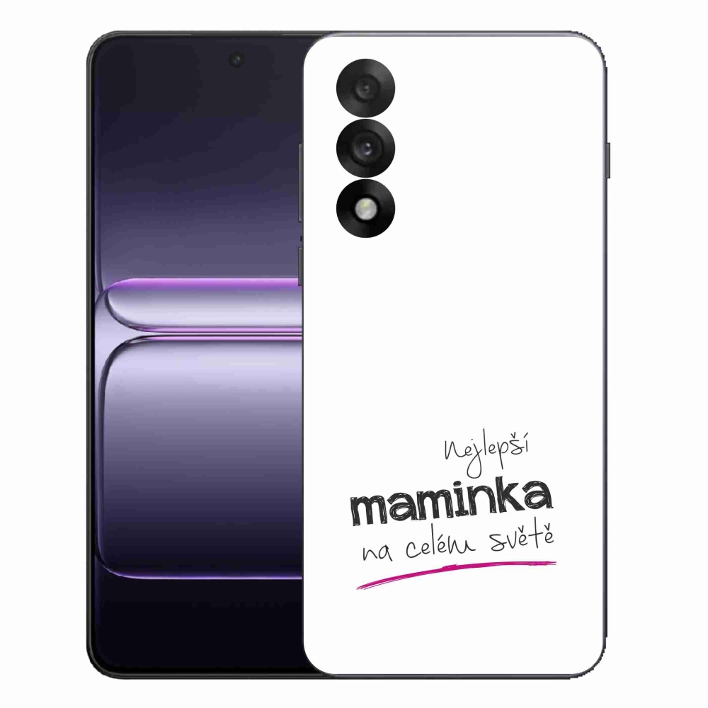 Gélový kryt mmCase na One Plus Nord 5 - najlepšia mamička 4 biele pozadie