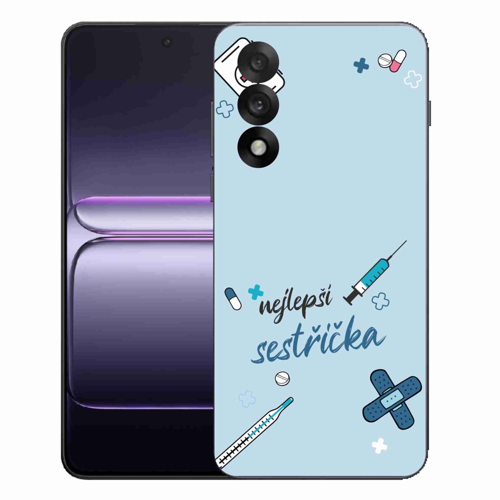 Gélový kryt mmCase na One Plus Nord 5 - najlepšia sestrička modré pozadie