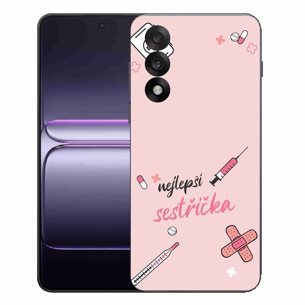 Gélový kryt mmCase na One Plus Nord 5 - najlepšia sestrička ružové pozadie