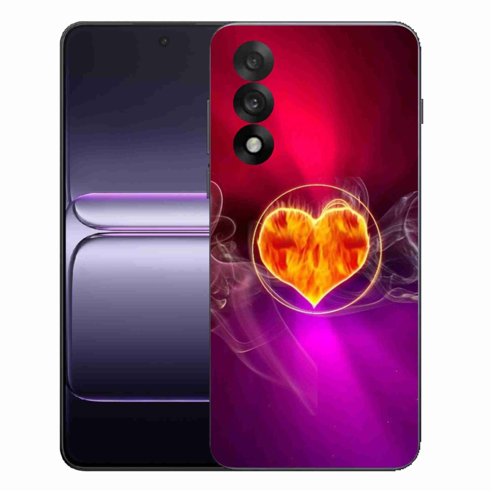 Gélový kryt mmCase na One Plus Nord 5 - ohnivé srdce
