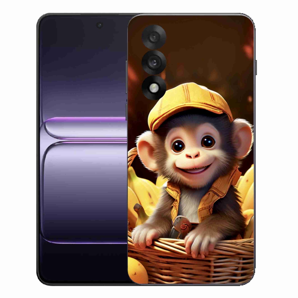 Gélový kryt mmCase na One Plus Nord 5 - opice v košíku