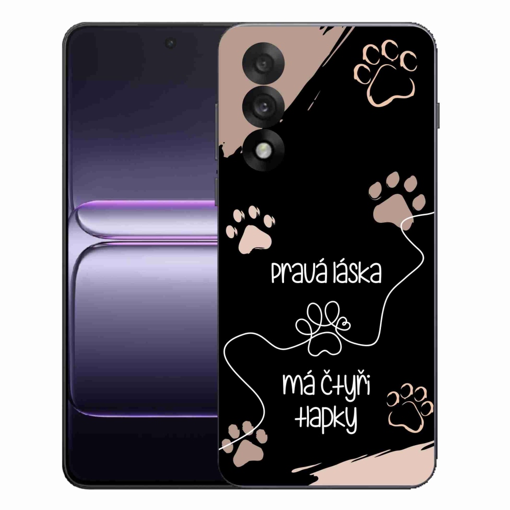Gélový kryt mmCase na One Plus Nord 5 - psí motív 1 čierne pozadie