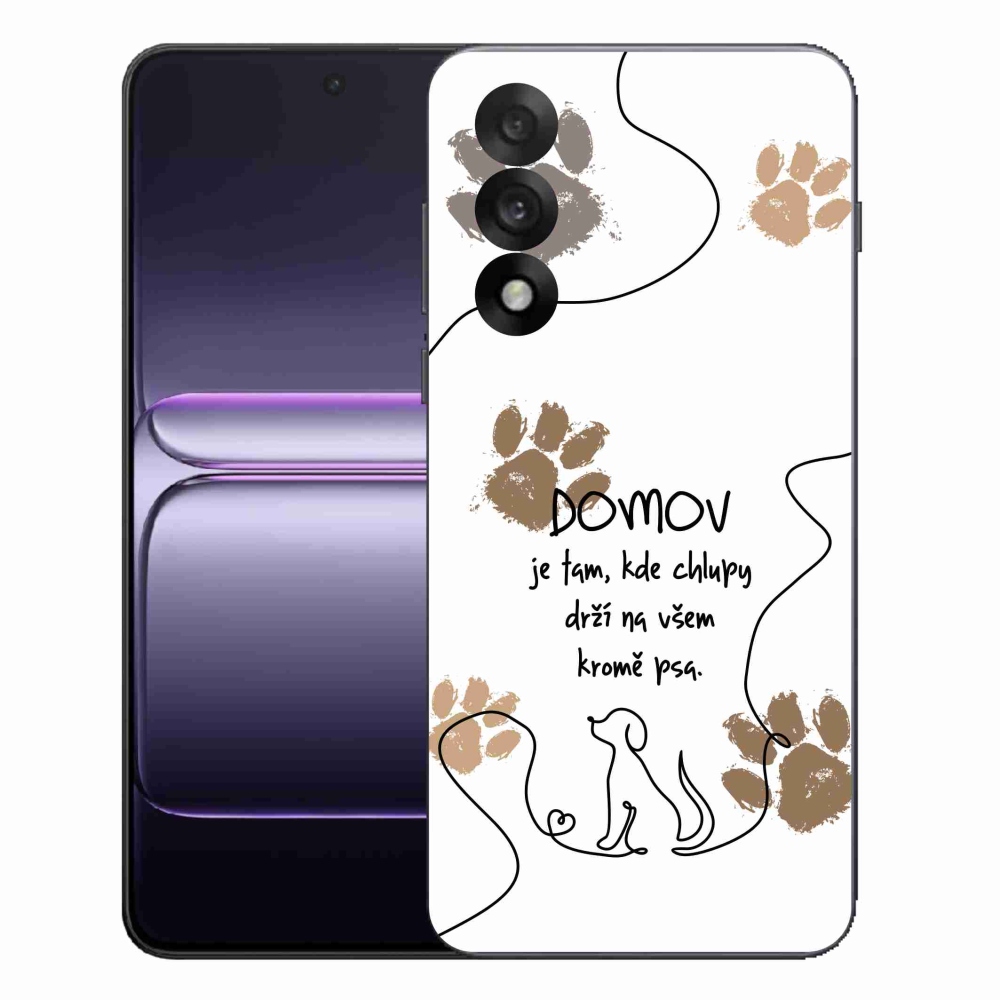Gélový kryt mmCase na One Plus Nord 5 - psí motív biele pozadie
