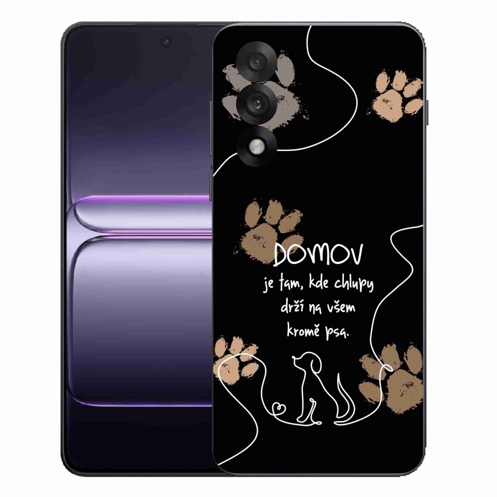 Gélový kryt mmCase na One Plus Nord 5 - psí motív čierne pozadie