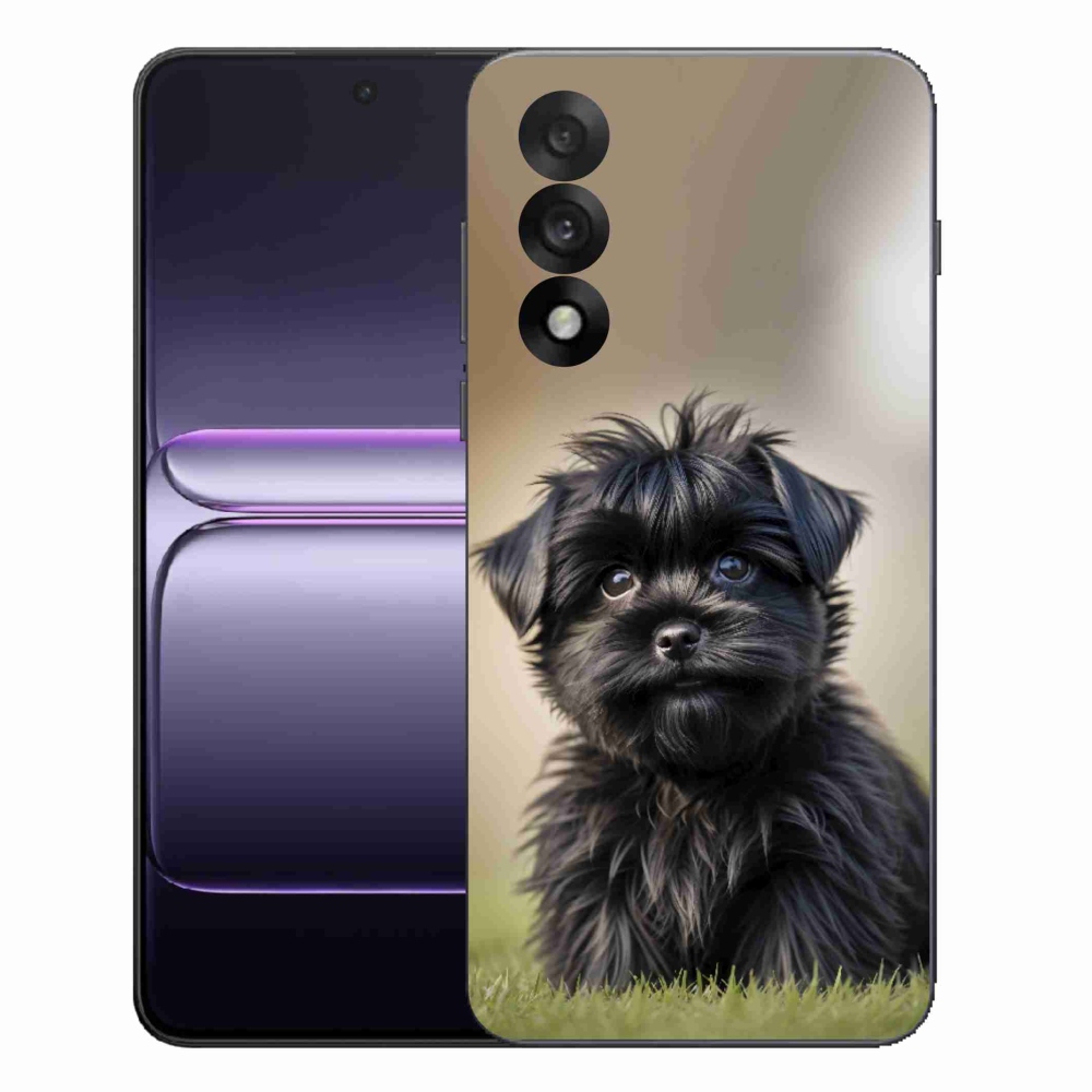 Gélový kryt mmCase na One Plus Nord 5 - roztomilý čierny psík