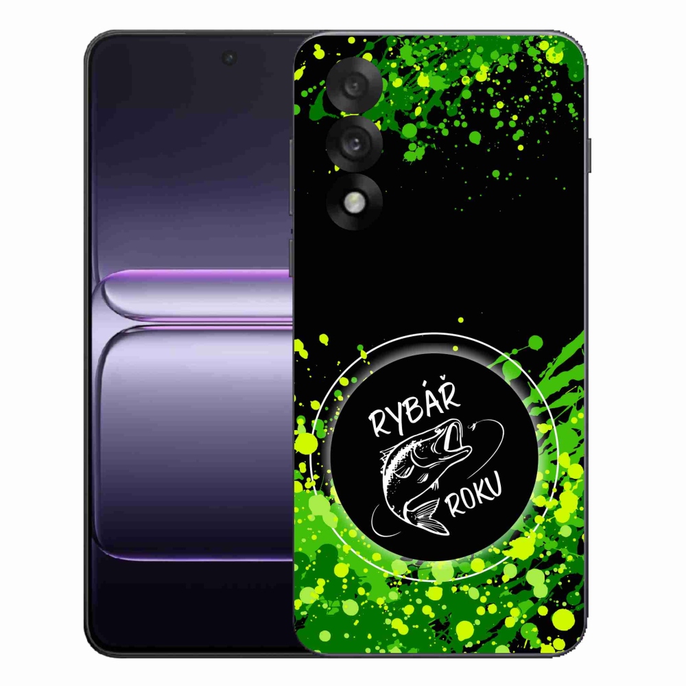 Gélový kryt mmCase na One Plus Nord 5 - rybár roku čierne pozadie
