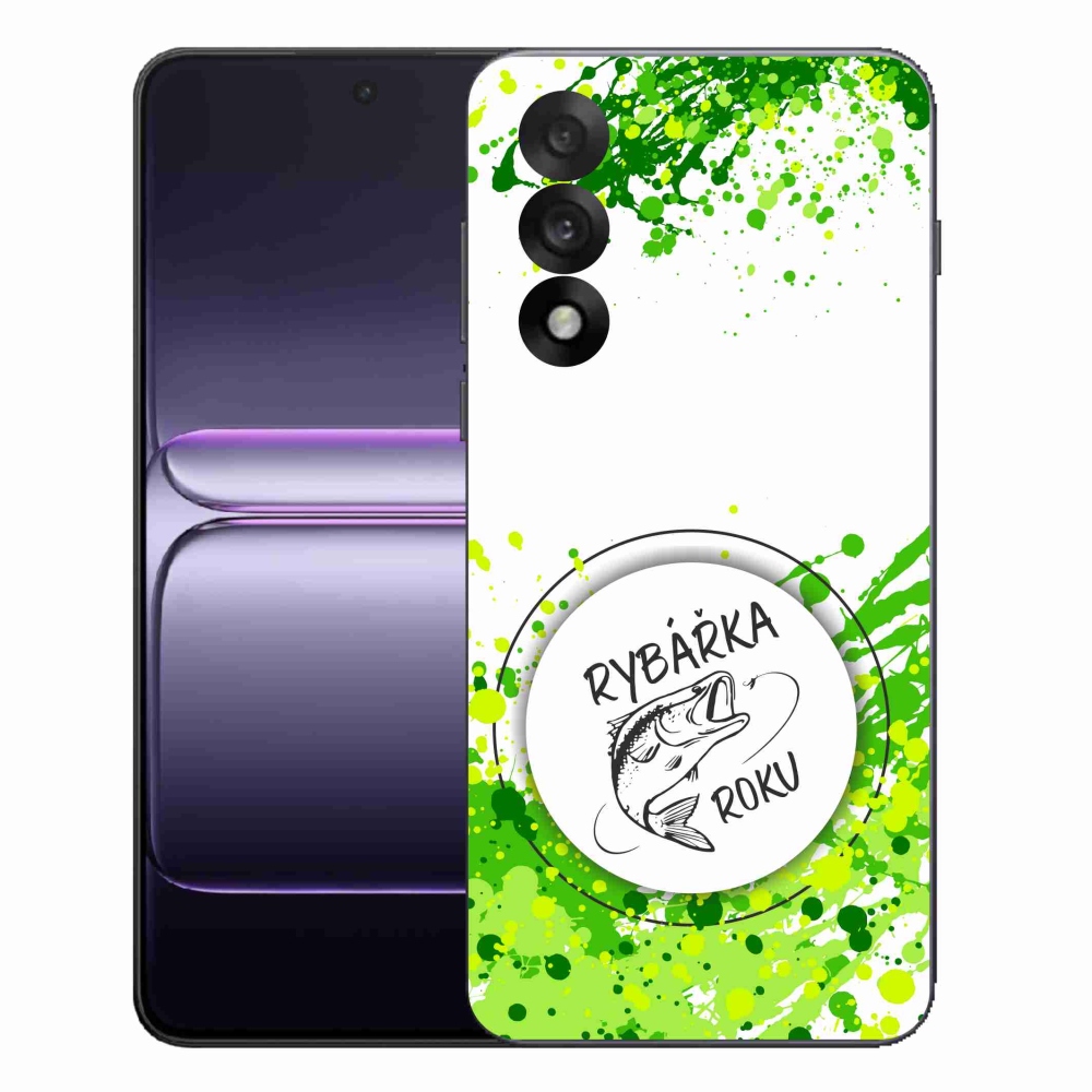 Gélový kryt mmCase na One Plus Nord 5 - rybárka roku biele pozadie