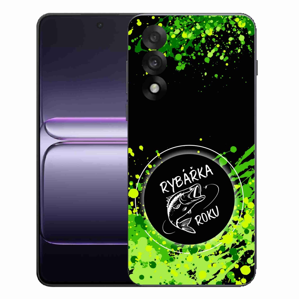 Gélový kryt mmCase na One Plus Nord 5 - rybárka roku čierne pozadie