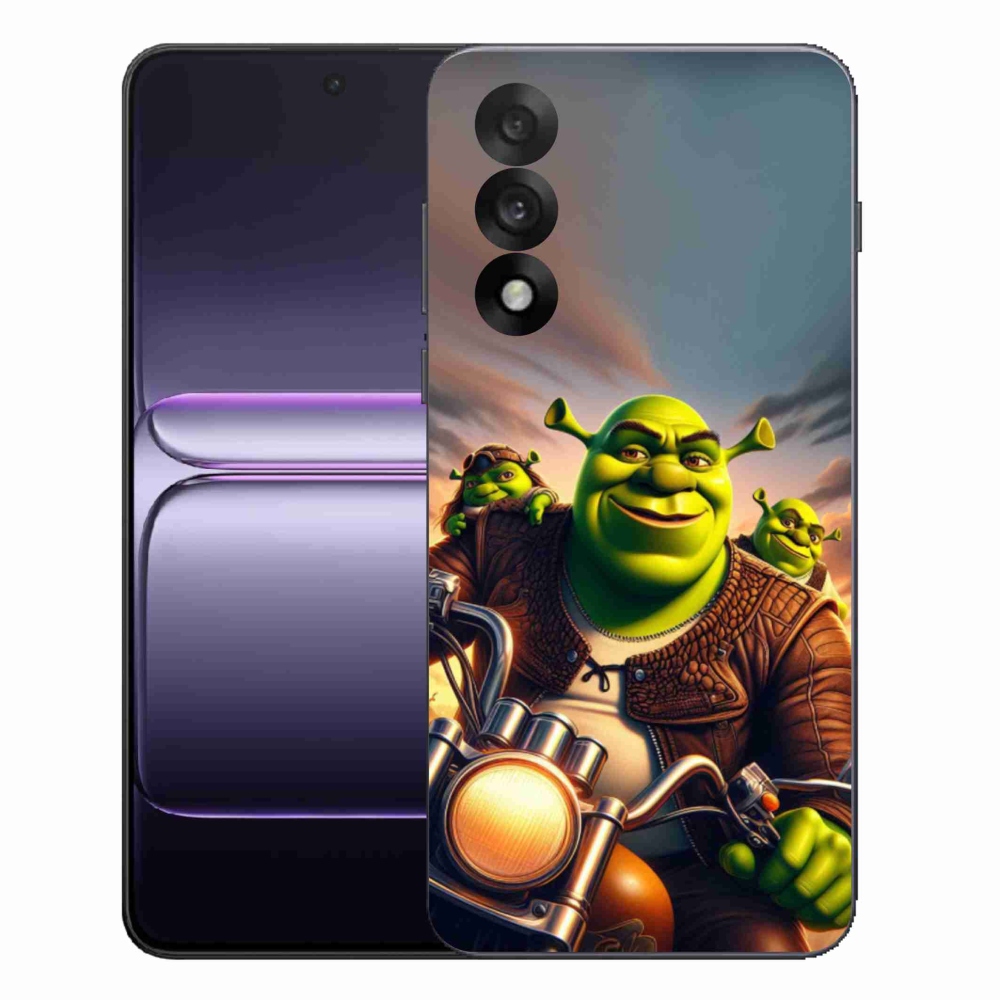 Gélový kryt mmCase na One Plus Nord 5 - shrek na motorke