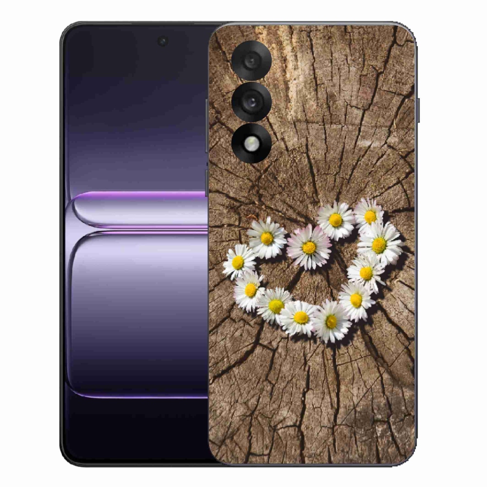Gélový kryt mmCase na One Plus Nord 5 - srdce z margaréty