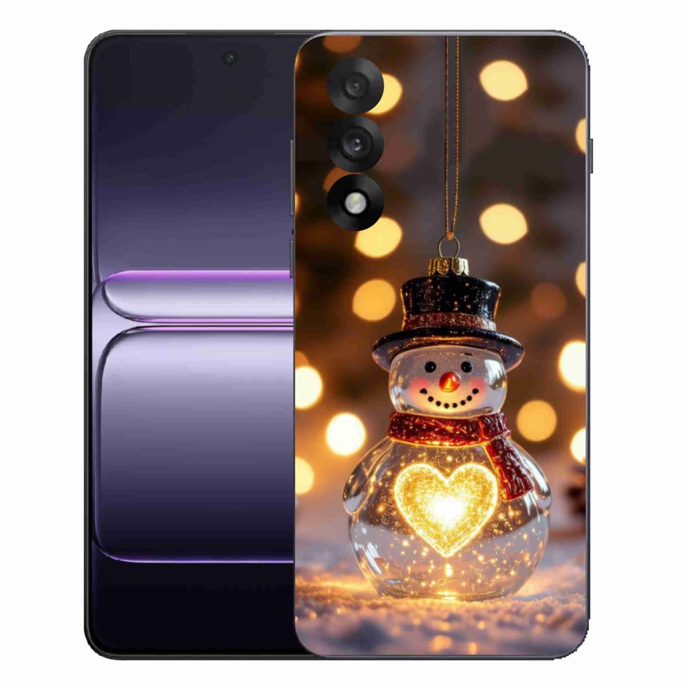 Gélový kryt mmCase na One Plus Nord 5 - svietiaci vianočný snehuliak