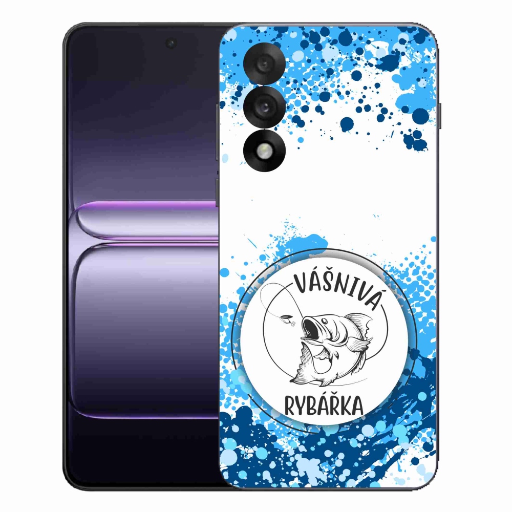 Gélový kryt mmCase na One Plus Nord 5 - vášnivá rybárka biele pozadie