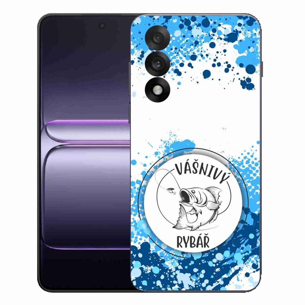 Gélový kryt mmCase na One Plus Nord 5 - vášnivý rybár biele pozadie
