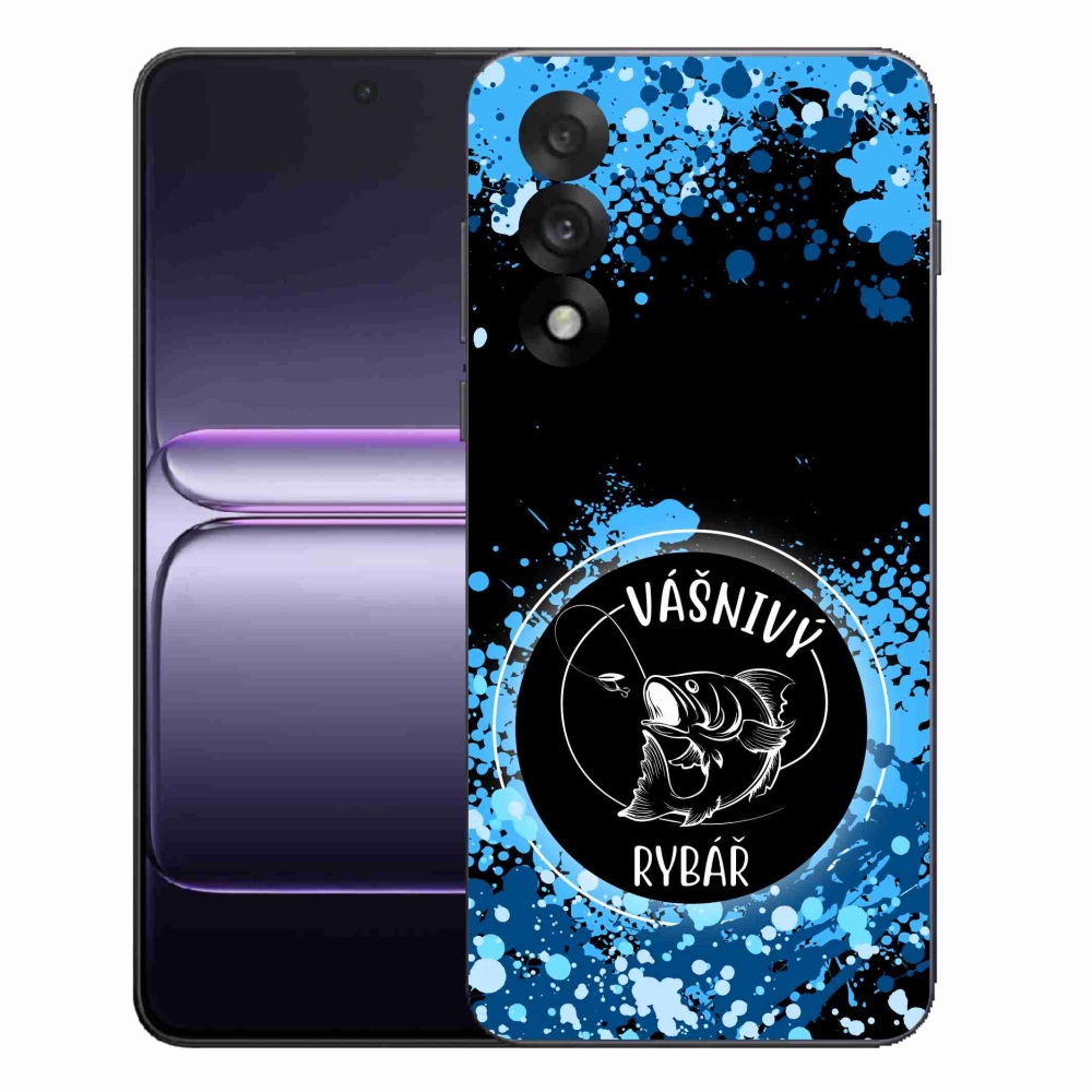 Gélový kryt mmCase na One Plus Nord 5 - vášnivý rybár čierne pozadie