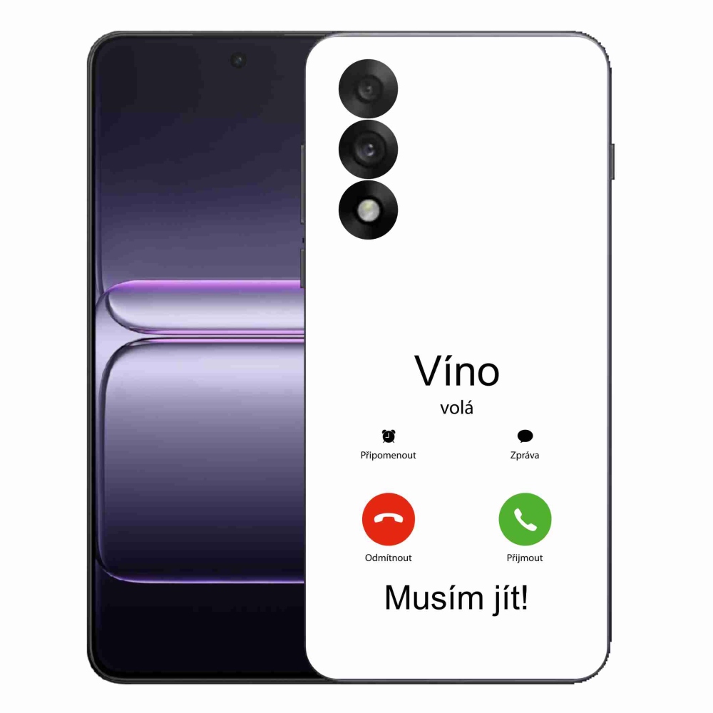 Gélový kryt mmCase na One Plus Nord 5 - víno volá biele pozadie