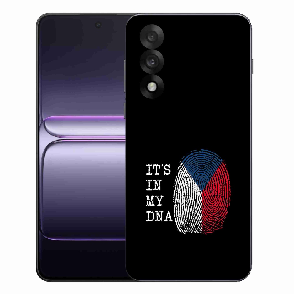 Gélový kryt mmCase na One Plus Nord 5 - vlajka odtlačok prsta čierne pozadie