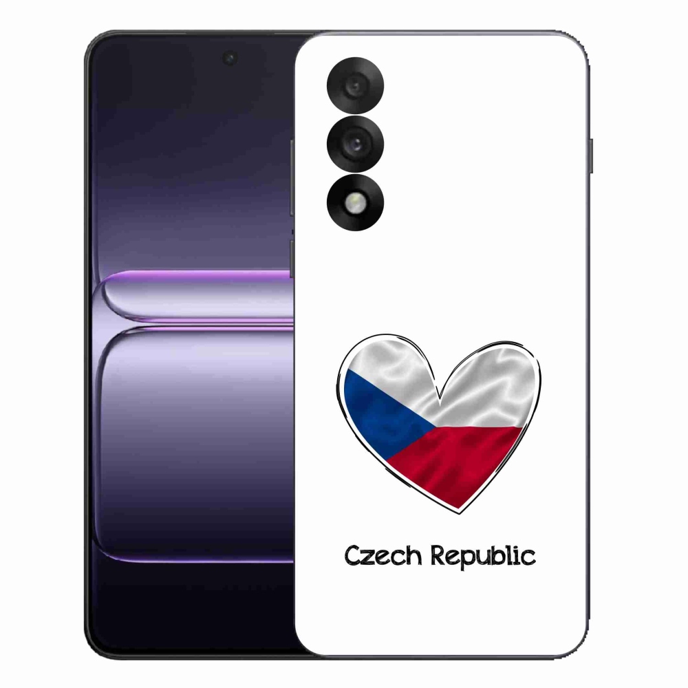 Gélový kryt mmCase na One Plus Nord 5 - vlajka srdca biele pozadie