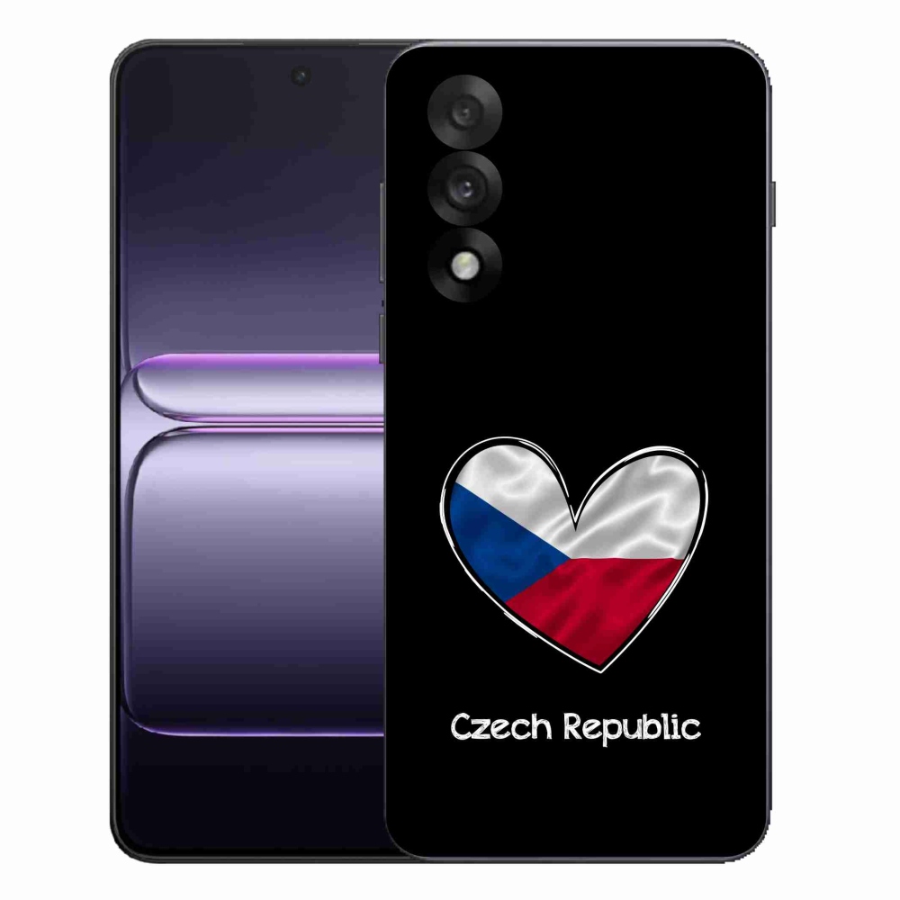 Gélový kryt mmCase na One Plus Nord 5 - vlajka srdca čierne pozadie