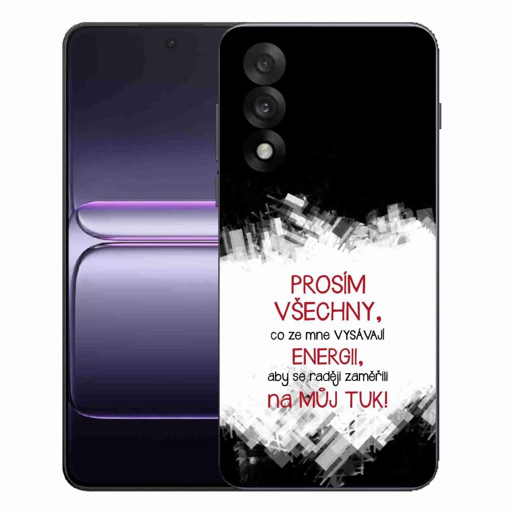 Gélový kryt mmCase na One Plus Nord 5 - vtipný text 1 červený