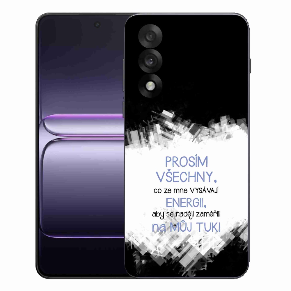 Gélový kryt mmCase na One Plus Nord 5 - vtipný text 1 modrý