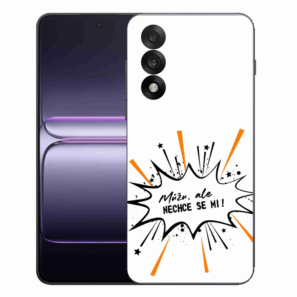 Gélový kryt mmCase na One Plus Nord 5 - vtipný text 11 biele pozadie