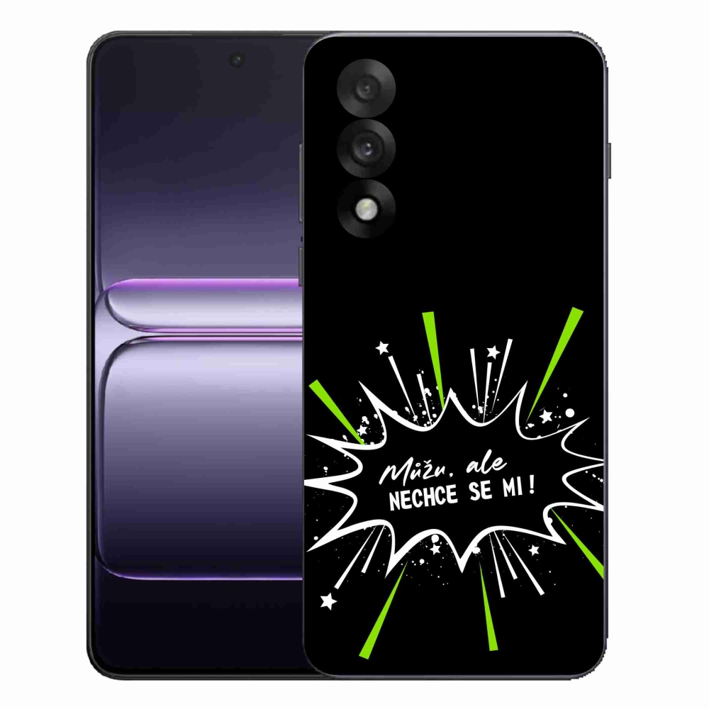 Gélový kryt mmCase na One Plus Nord 5 - vtipný text 11 čierne pozadie