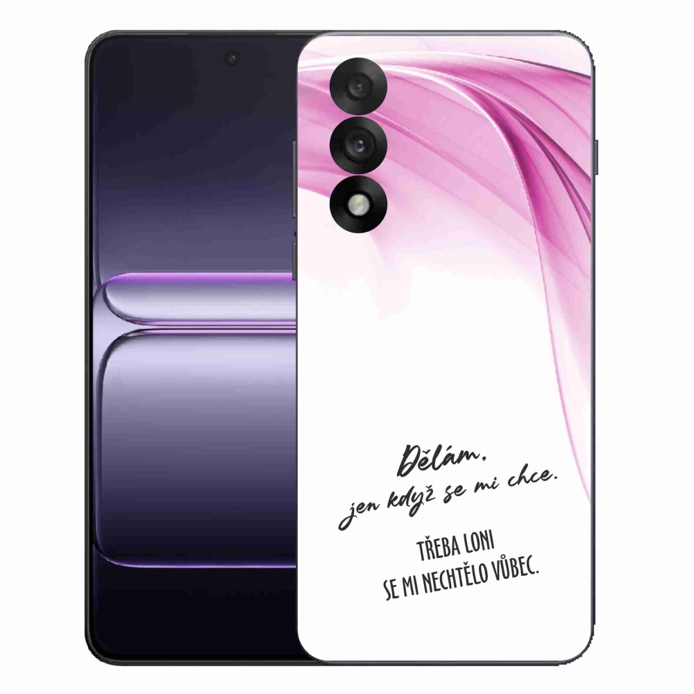 Gélový kryt mmCase na One Plus Nord 5 - vtipný text 12 biele pozadie