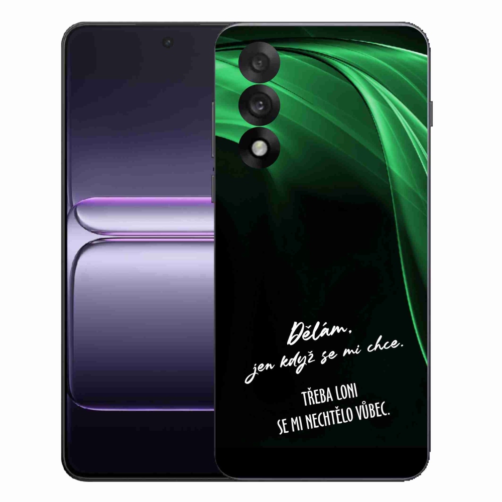 Gélový kryt mmCase na One Plus Nord 5 - vtipný text 12 čierne pozadie