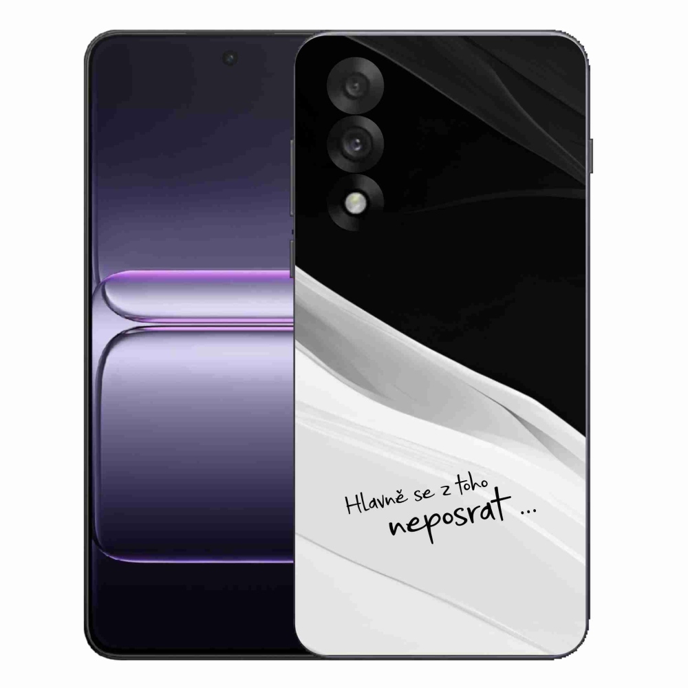 Gélový kryt mmCase na One Plus Nord 5 - vtipný text 13 bieločierne pozadie