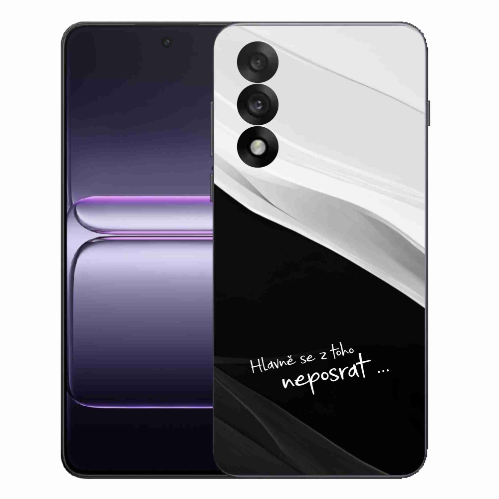 Gélový kryt mmCase na One Plus Nord 5 - vtipný text 13 čiernobiele pozadie