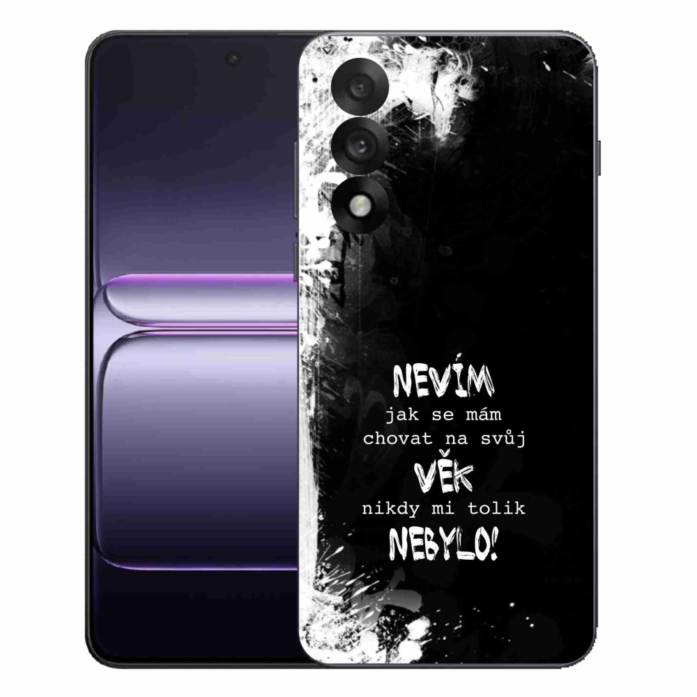 Gélový kryt mmCase na One Plus Nord 5 - vtipný text 14 čierne pozadie