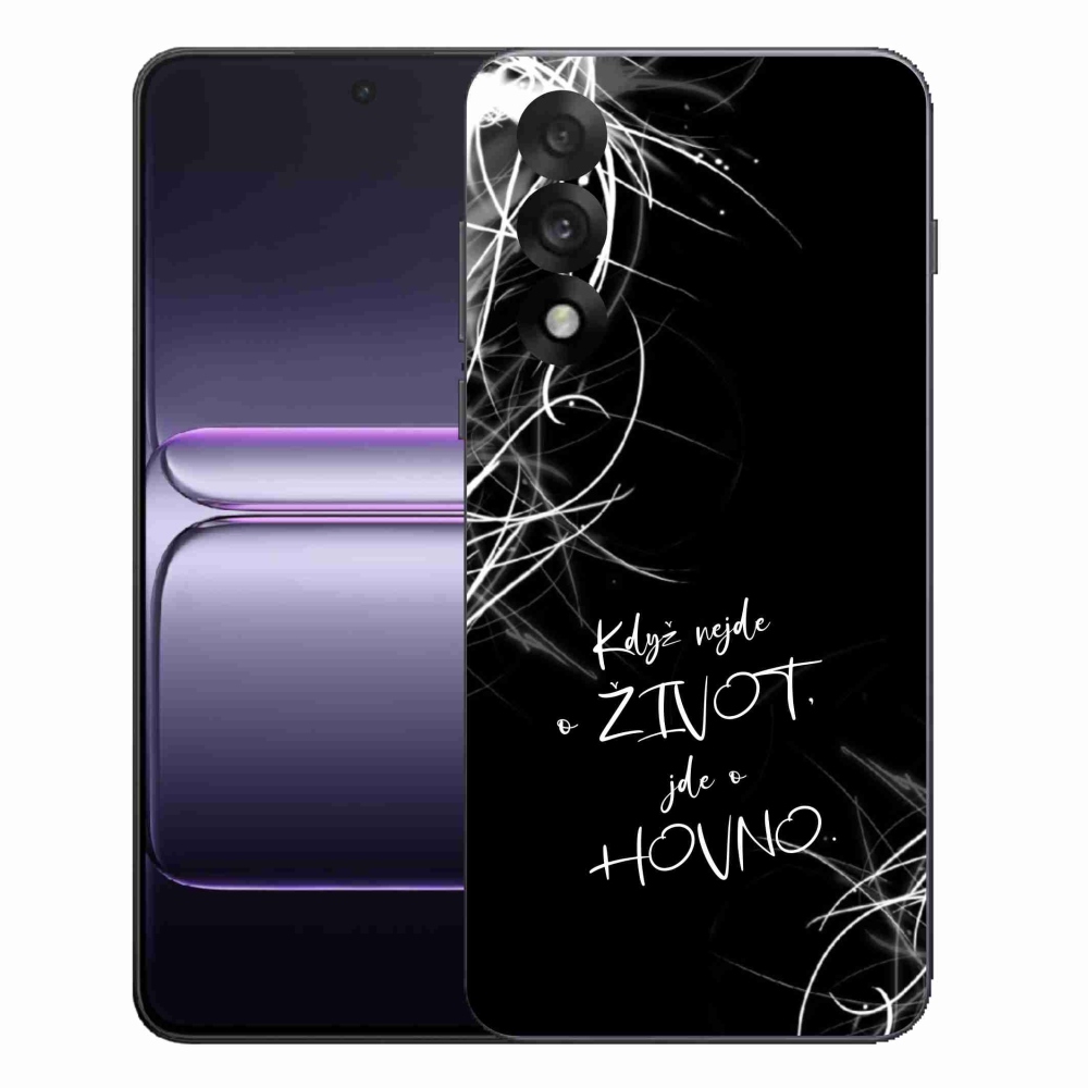Gélový kryt mmCase na One Plus Nord 5 - vtipný text 16 čierne pozadie