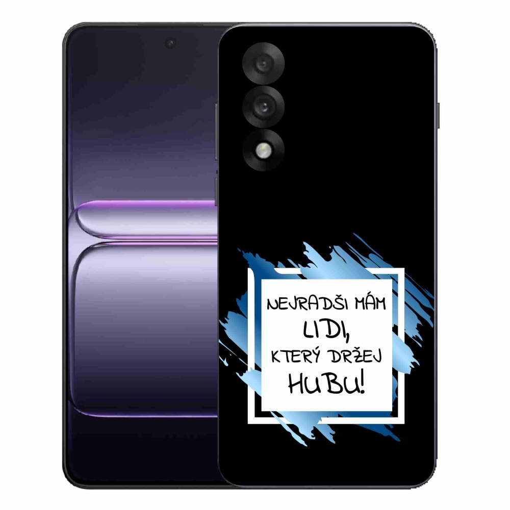 Gélový kryt mmCase na One Plus Nord 5 - vtipný text 7 bieločierne pozadie