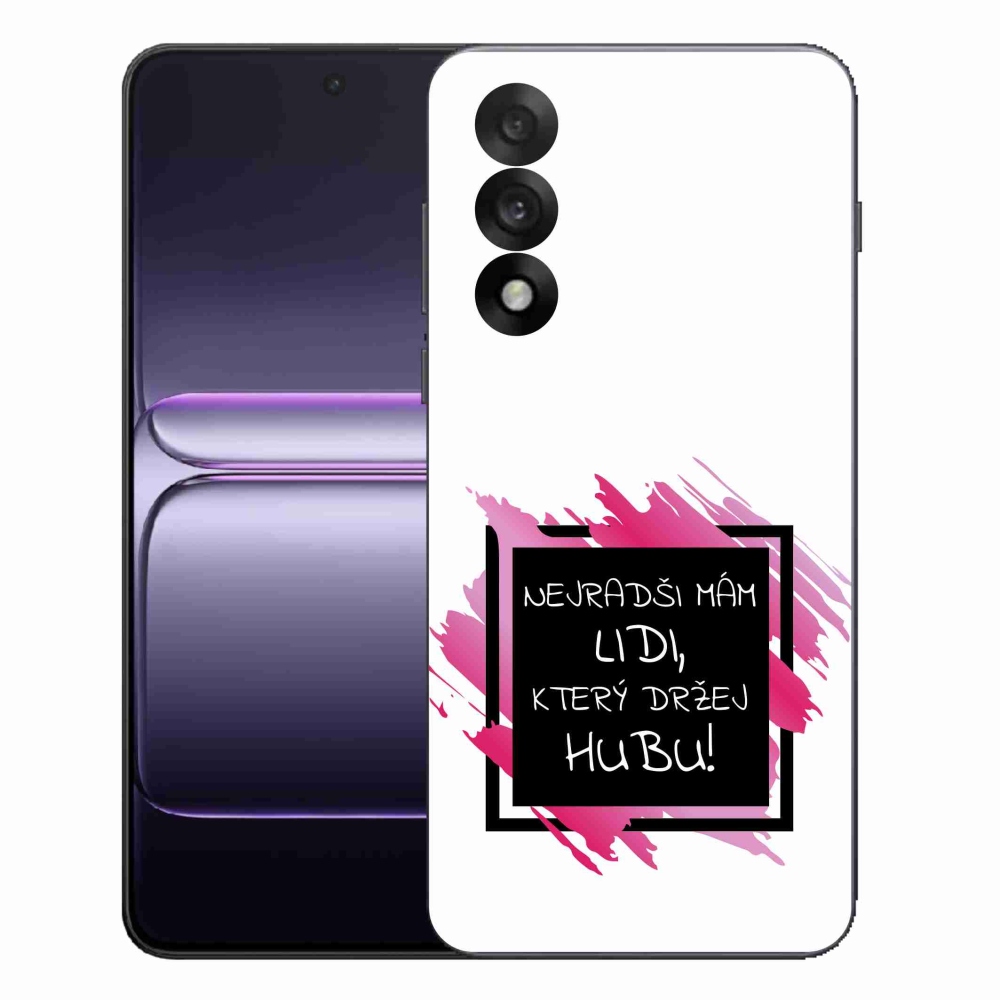 Gélový kryt mmCase na One Plus Nord 5 - vtipný text 7 čiernobiele pozadie